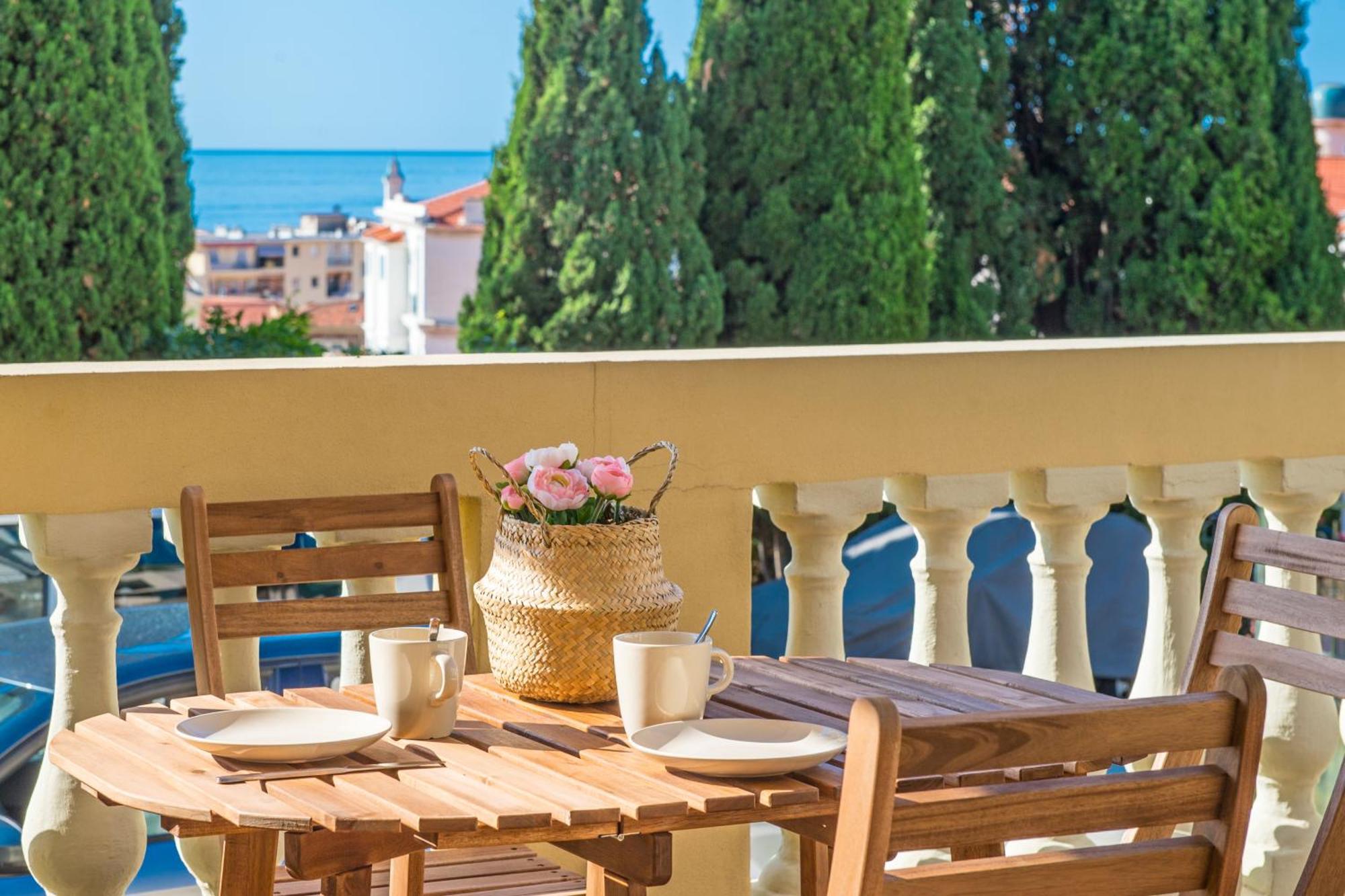 Oliviers -Agreable 2 Pieces Dans Maison Bourgeoise Menton Buitenkant foto